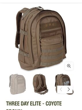 Three Day Elite Tactical Backpack - Coyote Brown
